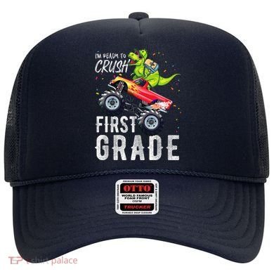 IM Ready To Crush First Grade Monster Truck Dinosaur Hat
