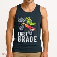 IM Ready To Crush First Grade Monster Truck Dinosaur Tank Top thumb 3