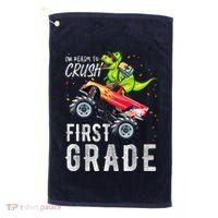 IM Ready To Crush First Grade Monster Truck Dinosaur Golf Towel thumb 0