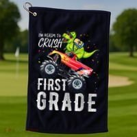 IM Ready To Crush First Grade Monster Truck Dinosaur Golf Towel thumb 1