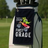 IM Ready To Crush First Grade Monster Truck Dinosaur Golf Towel thumb 2