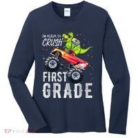 IM Ready To Crush First Grade Monster Truck Dinosaur Women's Long Sleeve Shirt thumb 0