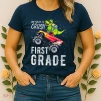 IM Ready To Crush First Grade Monster Truck Dinosaur Women's T-Shirt thumb 2