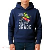 IM Ready To Crush First Grade Monster Truck Dinosaur Kids Hoodie thumb 4