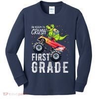 IM Ready To Crush First Grade Monster Truck Dinosaur Kids Long Sleeve Shirt thumb 0