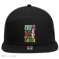 Im Ready To Crush Fifth Grade Back To School Cute Rabbit Gift 7 Panel Mesh Trucker Snapback Hat thumb 0