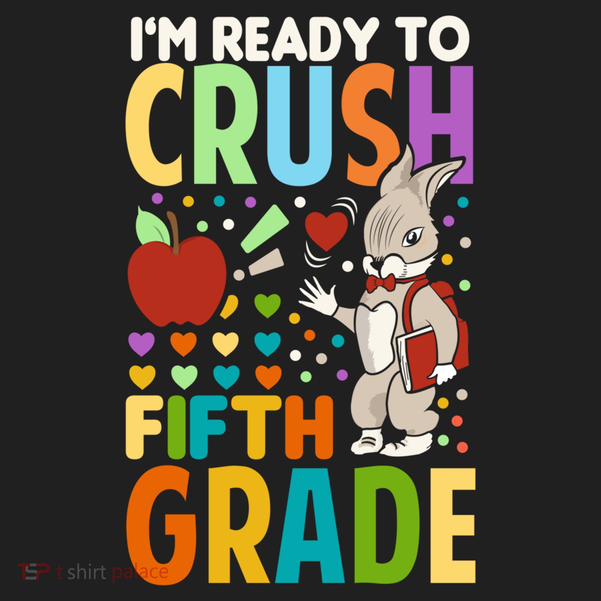 Im Ready To Crush Fifth Grade Back To School Cute Rabbit Gift Women's Sweatshirt