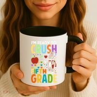 Im Ready To Crush Fifth Grade Back To School Cute Rabbit Gift Coffee Mug thumb 3