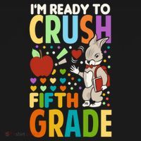 Im Ready To Crush Fifth Grade Back To School Cute Rabbit Gift Women's Hoodie thumb 2