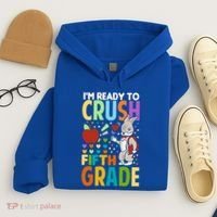Im Ready To Crush Fifth Grade Back To School Cute Rabbit Gift Hoodie thumb 4
