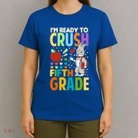 Im Ready To Crush Fifth Grade Back To School Cute Rabbit Gift T-Shirt thumb 4
