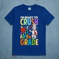 Im Ready To Crush Fifth Grade Back To School Cute Rabbit Gift T-Shirt thumb 5