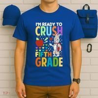 Im Ready To Crush Fifth Grade Back To School Cute Rabbit Gift T-Shirt thumb 6