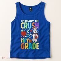 Im Ready To Crush Fifth Grade Back To School Cute Rabbit Gift Tank Top thumb 2