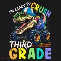 IM Ready To Crush Third Grade Monster Truck Dinosaur Backpack thumb 2