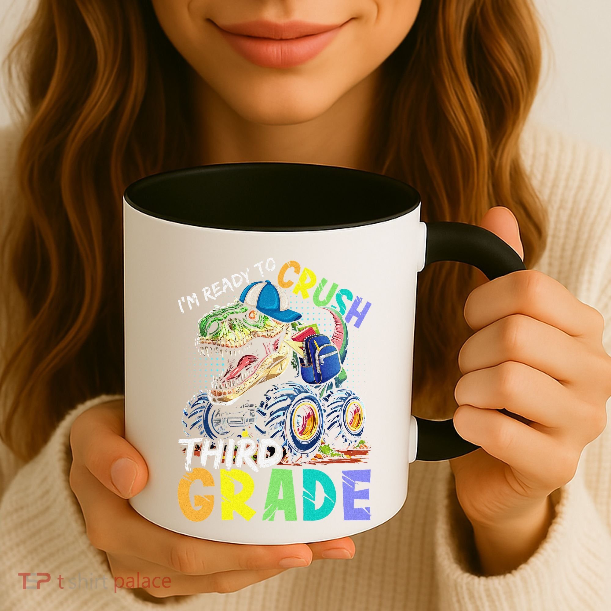 IM Ready To Crush Third Grade Monster Truck Dinosaur Coffee Mug