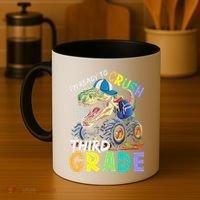 IM Ready To Crush Third Grade Monster Truck Dinosaur Coffee Mug thumb 4