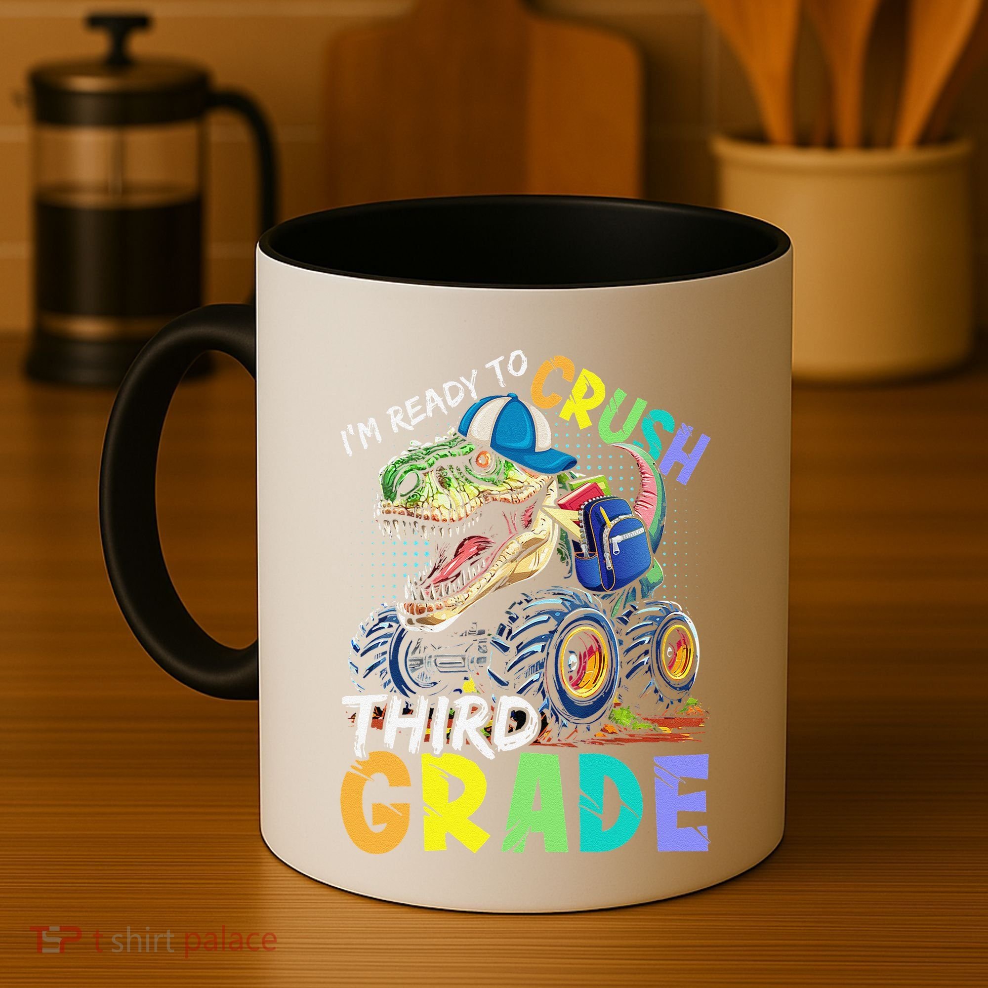IM Ready To Crush Third Grade Monster Truck Dinosaur Coffee Mug