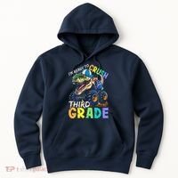 IM Ready To Crush Third Grade Monster Truck Dinosaur Hoodie thumb 0