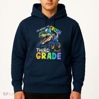 IM Ready To Crush Third Grade Monster Truck Dinosaur Hoodie thumb 2