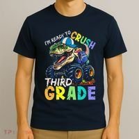 IM Ready To Crush Third Grade Monster Truck Dinosaur T-Shirt thumb 3