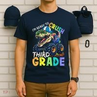 IM Ready To Crush Third Grade Monster Truck Dinosaur T-Shirt thumb 6