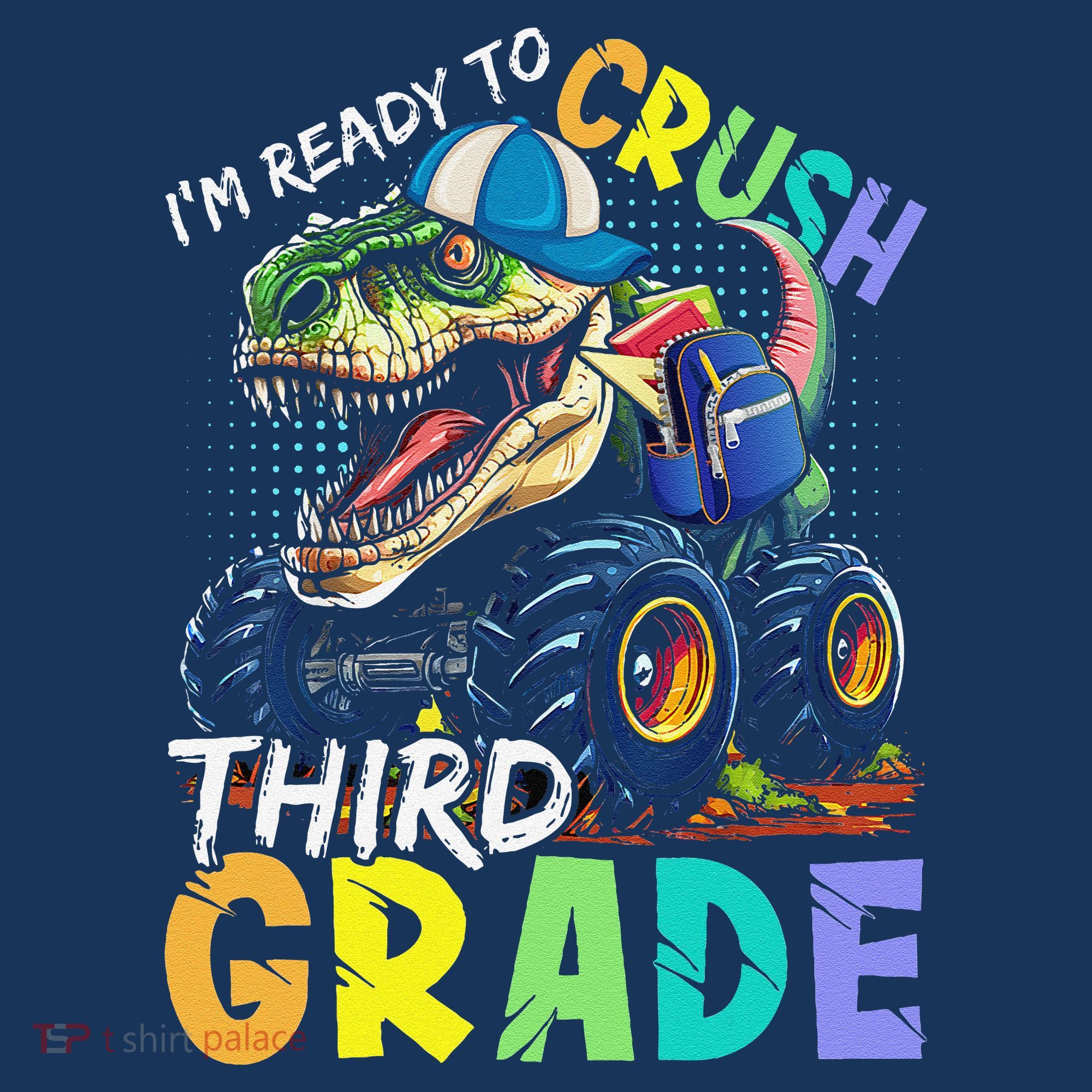 IM Ready To Crush Third Grade Monster Truck Dinosaur Women's Tank Top