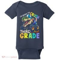 IM Ready To Crush Third Grade Monster Truck Dinosaur Baby Bodysuit thumb 0