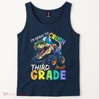 IM Ready To Crush Third Grade Monster Truck Dinosaur Tank Top thumb 2