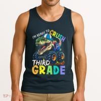 IM Ready To Crush Third Grade Monster Truck Dinosaur Tank Top thumb 3