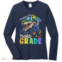 IM Ready To Crush Third Grade Monster Truck Dinosaur Women's Long Sleeve Shirt thumb 0