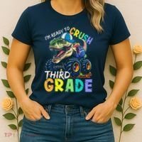 IM Ready To Crush Third Grade Monster Truck Dinosaur Women's T-Shirt thumb 2
