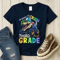 IM Ready To Crush Third Grade Monster Truck Dinosaur Women's T-Shirt thumb 3