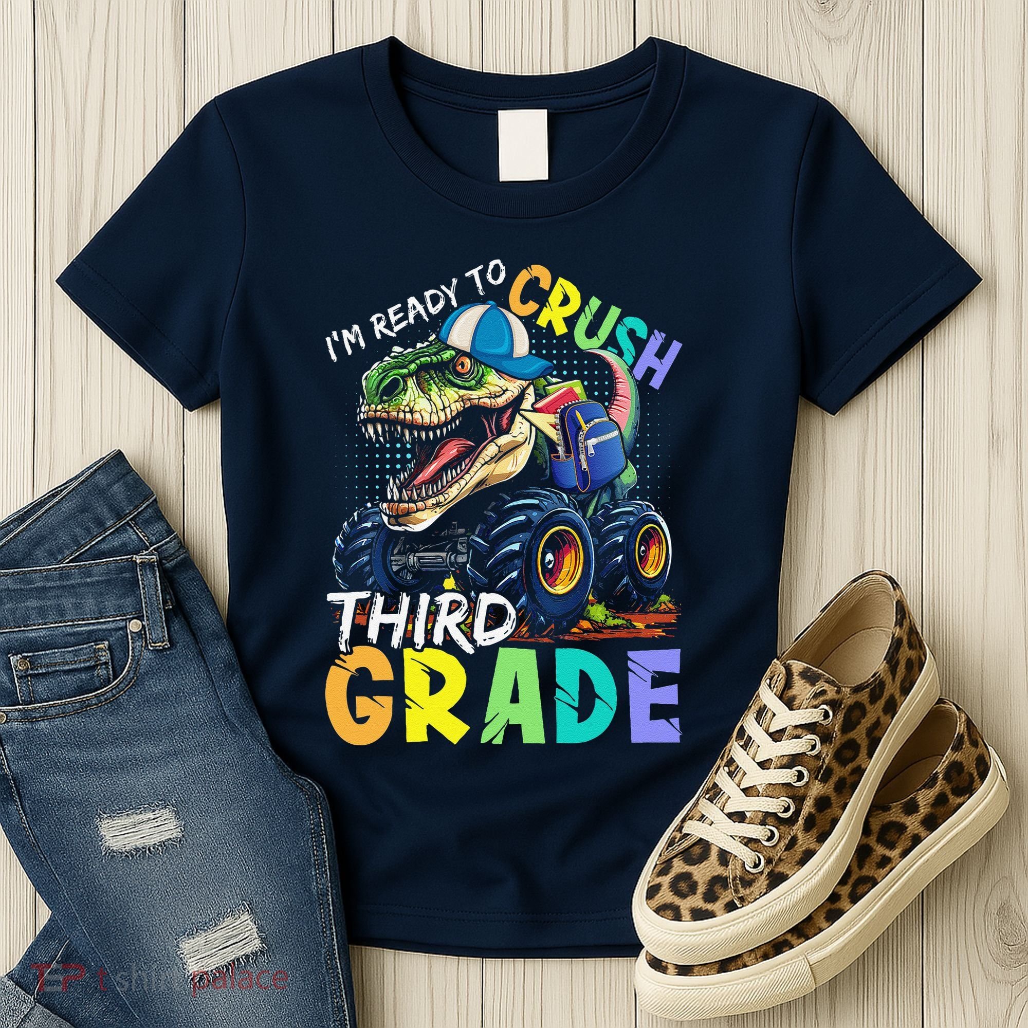 IM Ready To Crush Third Grade Monster Truck Dinosaur Women's T-Shirt