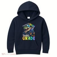 IM Ready To Crush Third Grade Monster Truck Dinosaur Kids Hoodie thumb 0