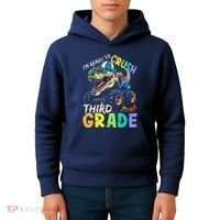 IM Ready To Crush Third Grade Monster Truck Dinosaur Kids Hoodie thumb 4