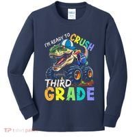 IM Ready To Crush Third Grade Monster Truck Dinosaur Kids Long Sleeve Shirt thumb 0