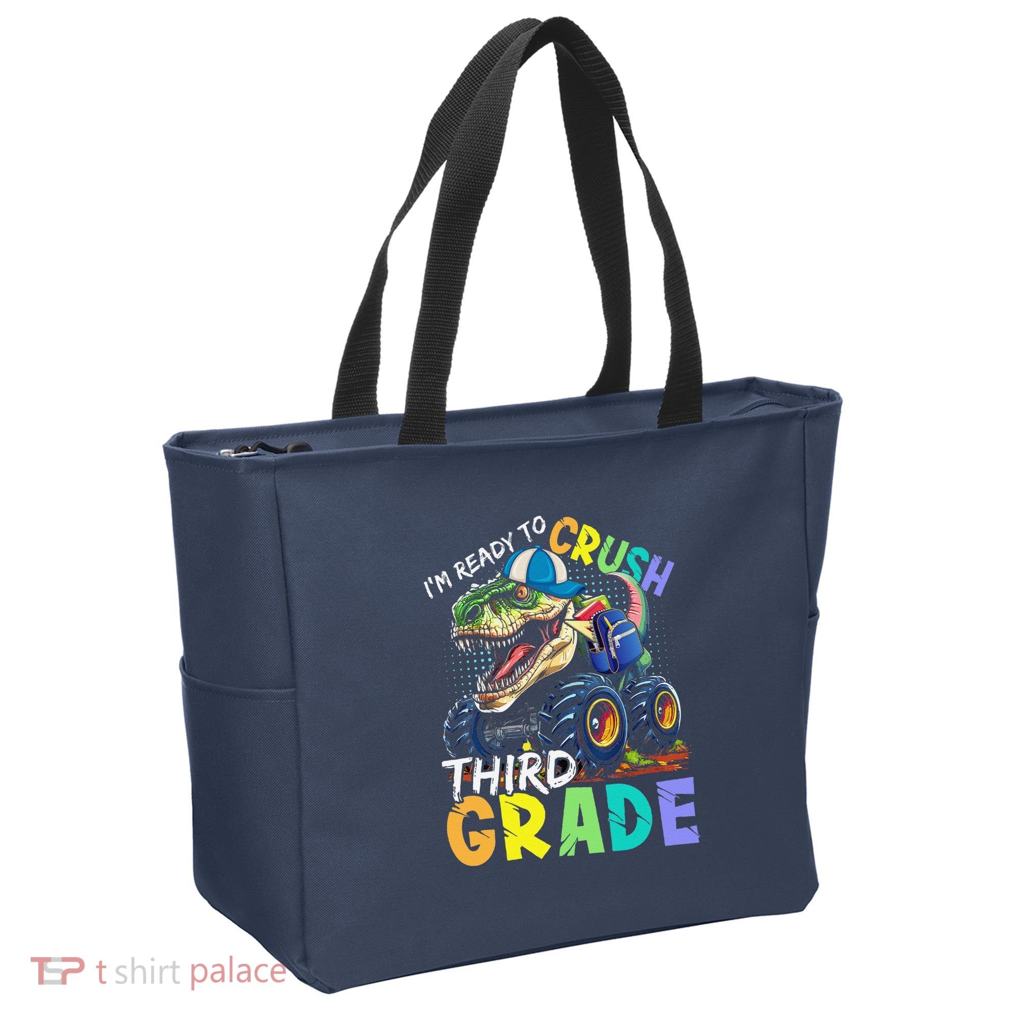 IM Ready To Crush Third Grade Monster Truck Dinosaur Tote Bag