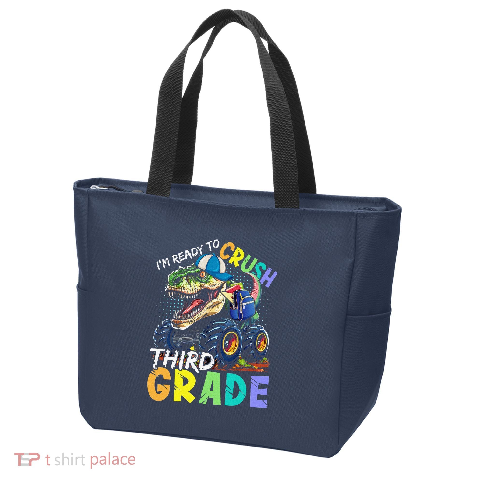 IM Ready To Crush Third Grade Monster Truck Dinosaur Tote Bag