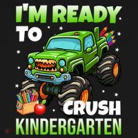 I'm Ready To Crush Kindergarten Monster Truck Backpack thumb 2