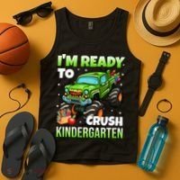 I'm Ready To Crush Kindergarten Monster Truck Tank Top thumb 4