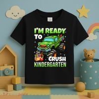 I'm Ready To Crush Kindergarten Monster Truck Toddler T-Shirt thumb 3