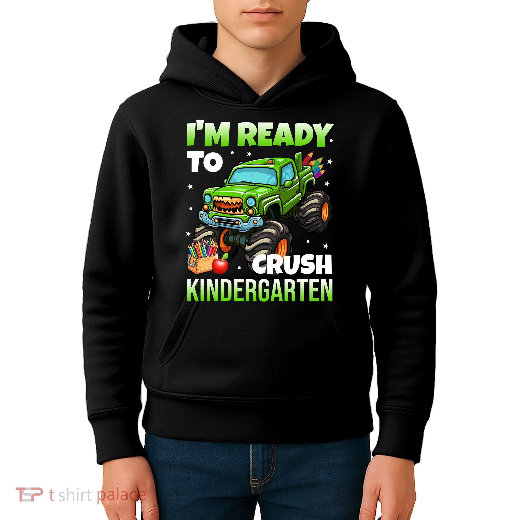I'm Ready To Crush Kindergarten Monster Truck Kids Hoodie