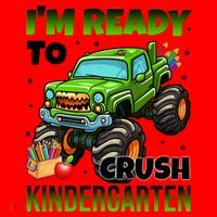 I'm Ready To Crush Kindergarten Monster Truck Santa Hat thumb 1