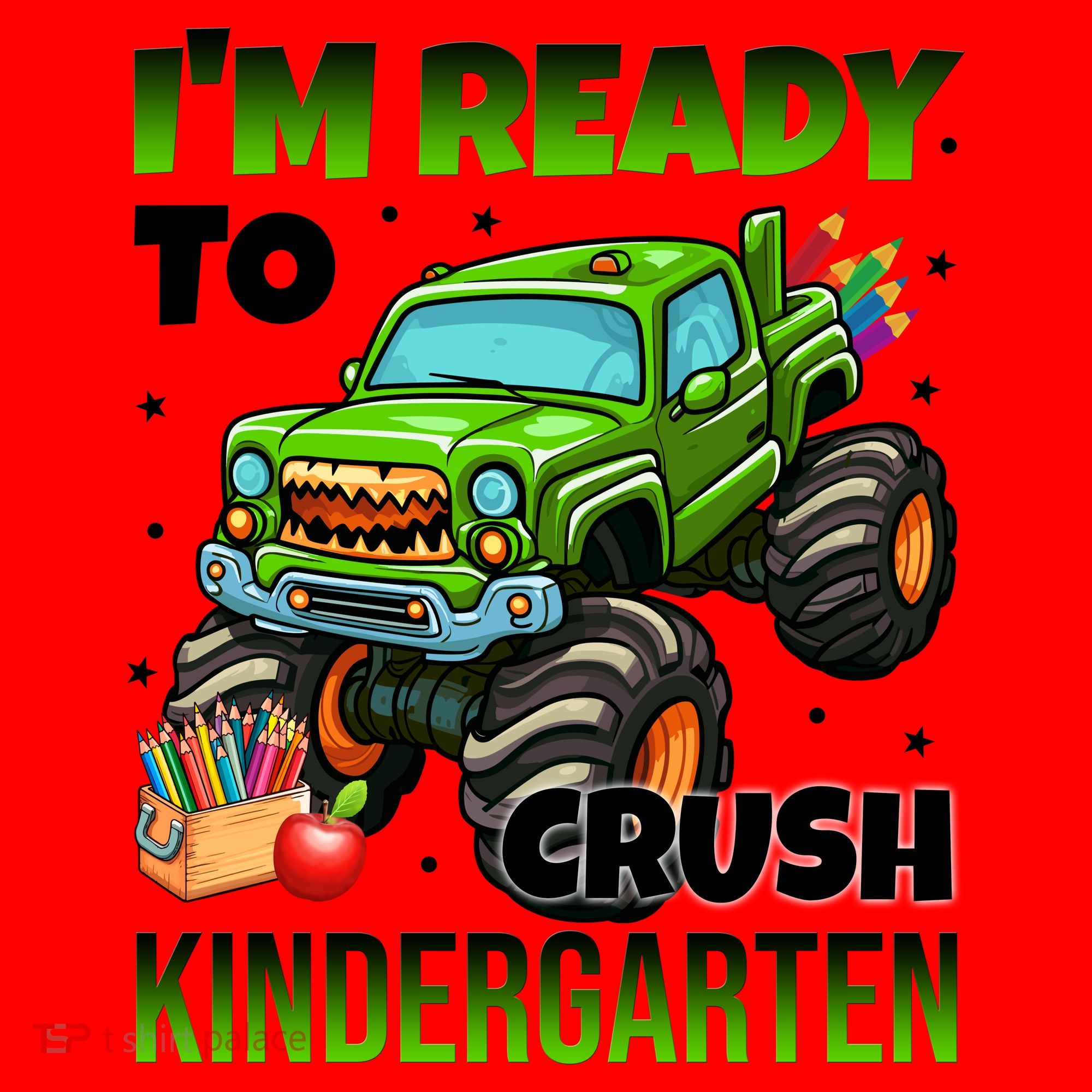 I'm Ready To Crush Kindergarten Monster Truck Santa Hat