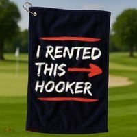 I Rented This Hooker Offensive Adult Humor Golf Towel thumb 1