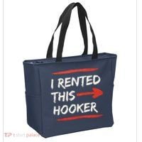 I Rented This Hooker Offensive Adult Humor Tote Bag thumb 2