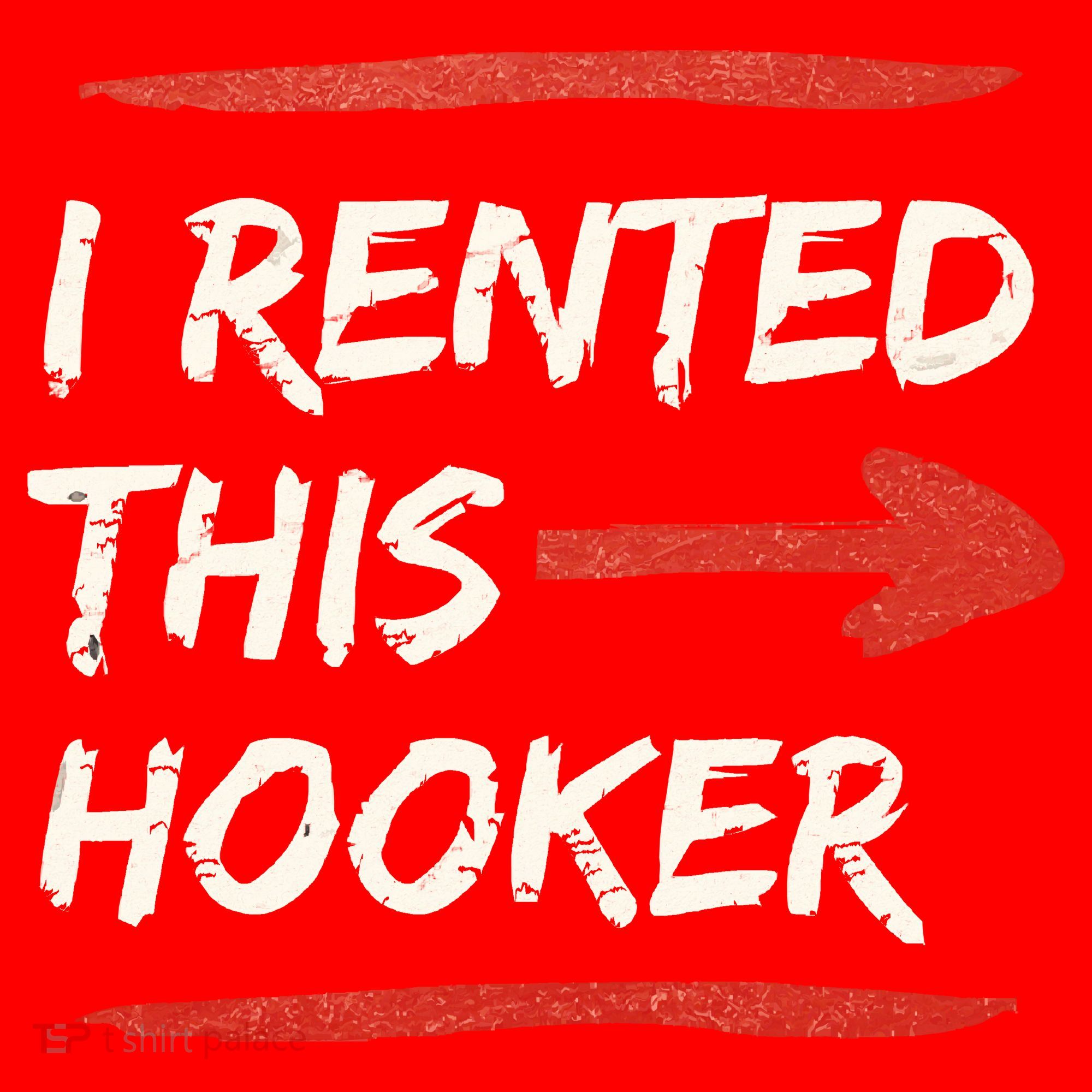 I Rented This Hooker Offensive Adult Humor Santa Hat