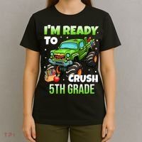 I'm Ready To Crush 5th Grade Monster Truck T-Shirt thumb 4