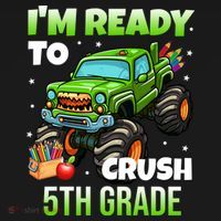 I'm Ready To Crush 5th Grade Monster Truck Women's Tank Top thumb 5